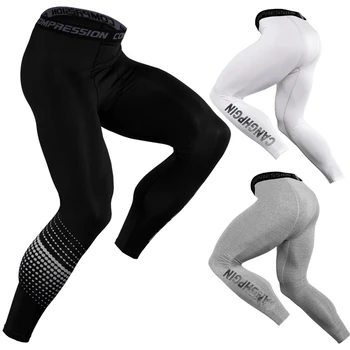 

Hot! Men Dots Letter Printed Quick-Dry Elastic Compression Pencil Trousers Sportswear Comfortable Sports Running Pants