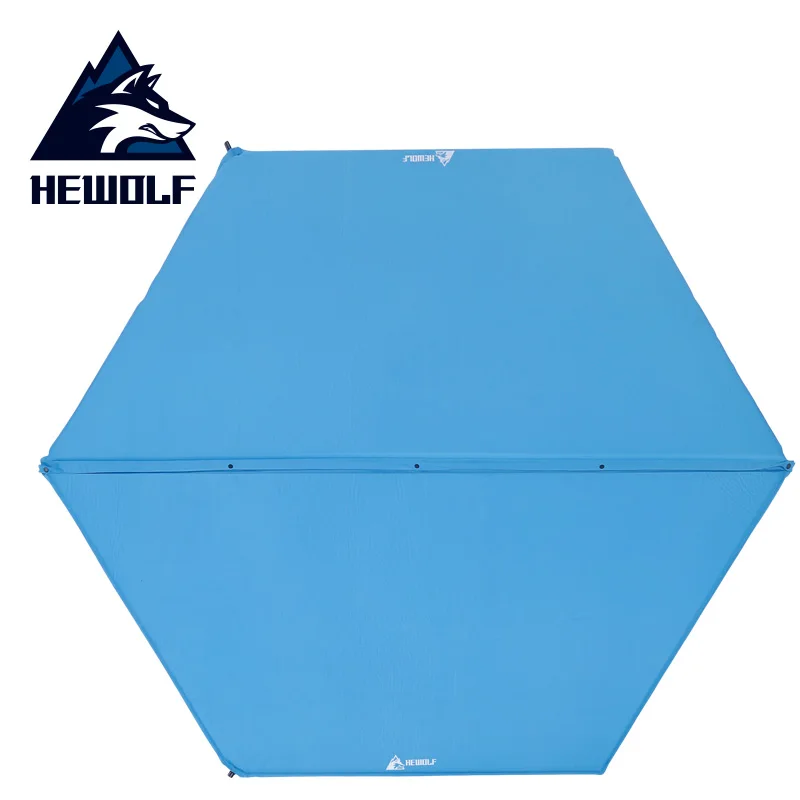 Hewolf Шестигранный Коврик для палатки для кемпинга 5-8 человек для путешествий на открытом воздухе 248*208 см подушка для матраса для пикника дышащий мягкий коврик для палатки - Цвет: Blue