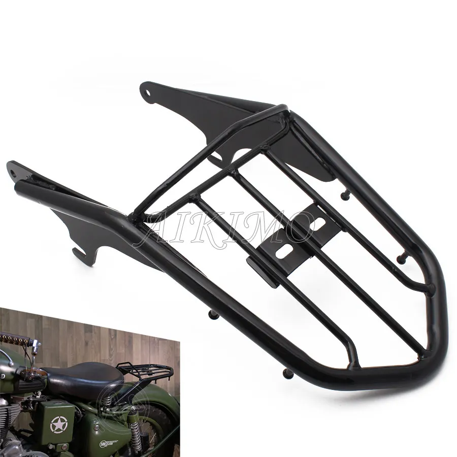 Motorcycle Cafe Racer Rear Seat Luggage Rack Back Bracket Support Carrier Racer For Royal Enfield Classic 500 350 