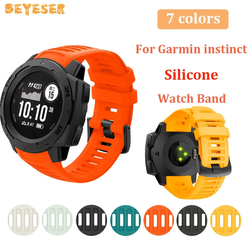 

Soft Fashion Silicone Replacement Watchband For Garmin Instinct Watch Sport Strap Durable Wristband Bracelet Smart Accessories
