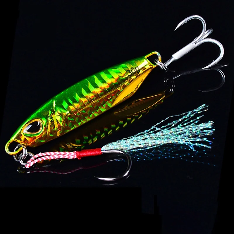 Mini 3D Artificial Bait Fishing Lure Swimbait With 2 Fishhooks Reusable Metal Sinking Casting Lure Jigging Fishing Accessories - Color: 50g