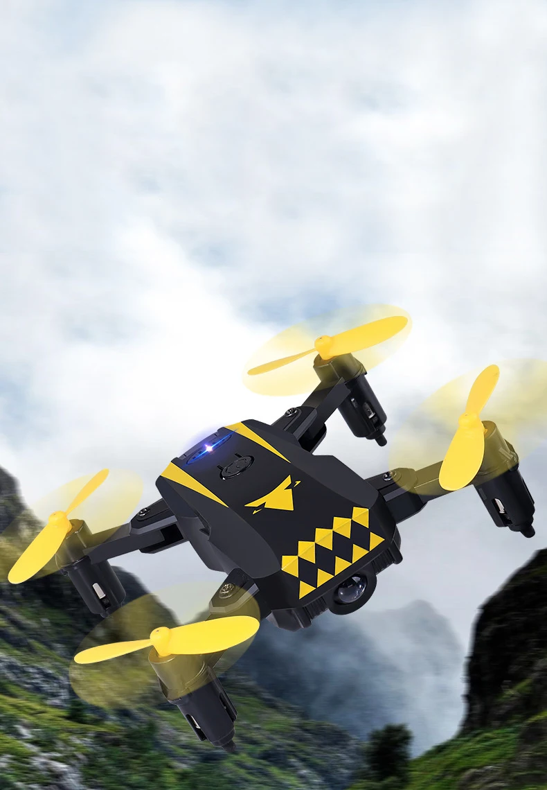 

Newest Folding Mini Altitude Hold HD Camera Drone Small Quadcopter WIFI Real-time Transmission Drone Headless Mode RC Helicopter