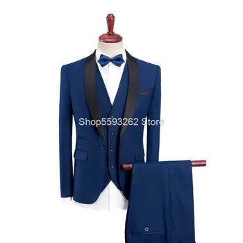 

Green Fruit Collar Slim Fit Groom Marriage Dress Host Mc Suit Suit Men Suit