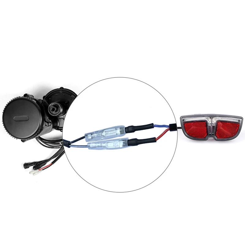 MTB Light Перезаряжаемые велосипедный светодиодный задних сигнальных огней ночного предупреждение о поездке для Bafang