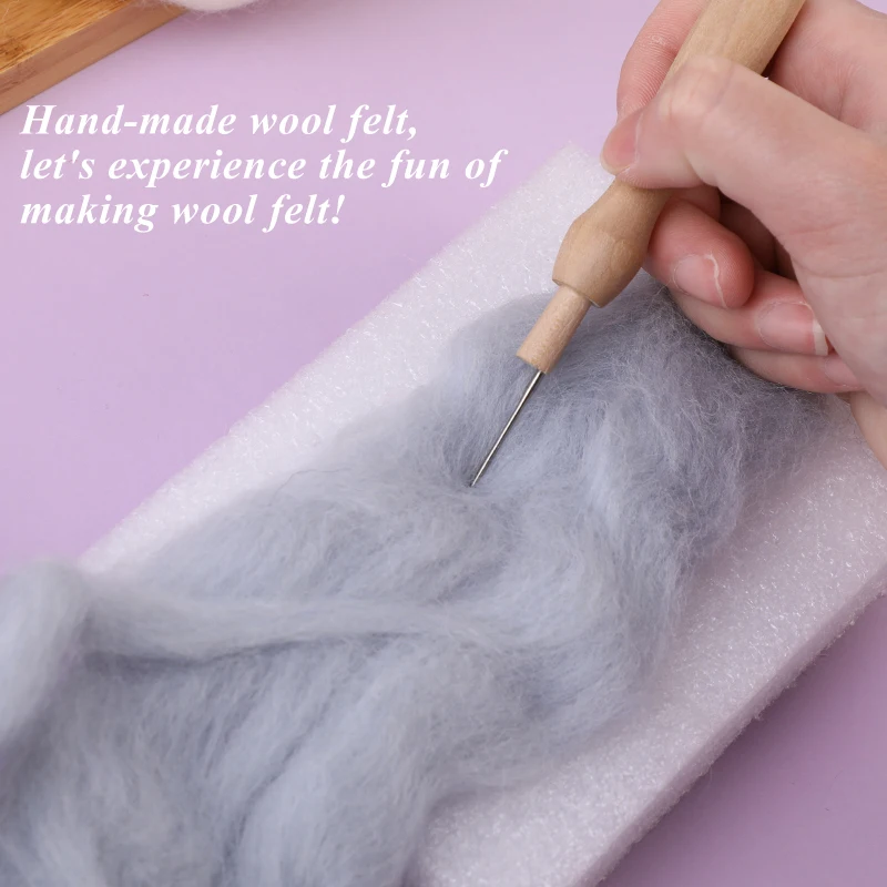 100g Natural Cream White Felting Wool Roving Needle Sewing Felting DIY Hand  Spinning Doll Needlework Raw Wool Felt - AliExpress