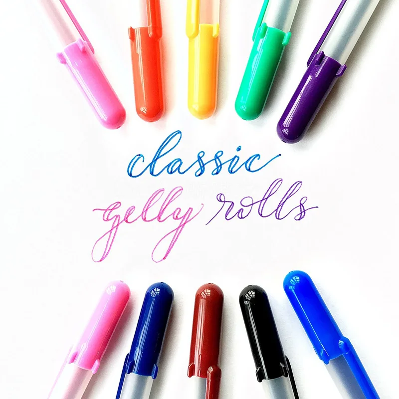Sakura Gelly Roll Gel Pen Set Moonlight Metallic Regular 3D Stardust Japan 4