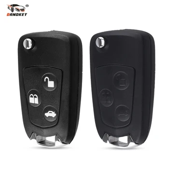 

DANDKEY 3 Buttons Modified Flip Folding Remote Key Flip Fob Shell For FORD FOCUS MONDEO Fiesta Replacement Smart Key Shell