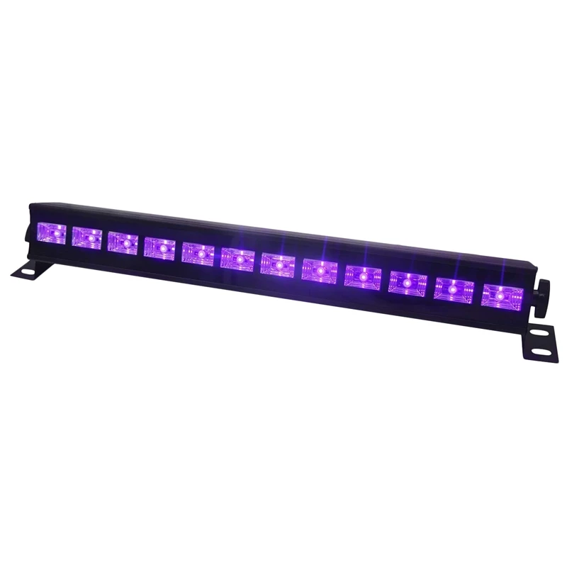 

HHO-Uv Led Bar 12Ledx3W With Black Light Bulbs In Metal Housing For Glow Party,Halloween,Christmas And Special Effects,Eu Plug