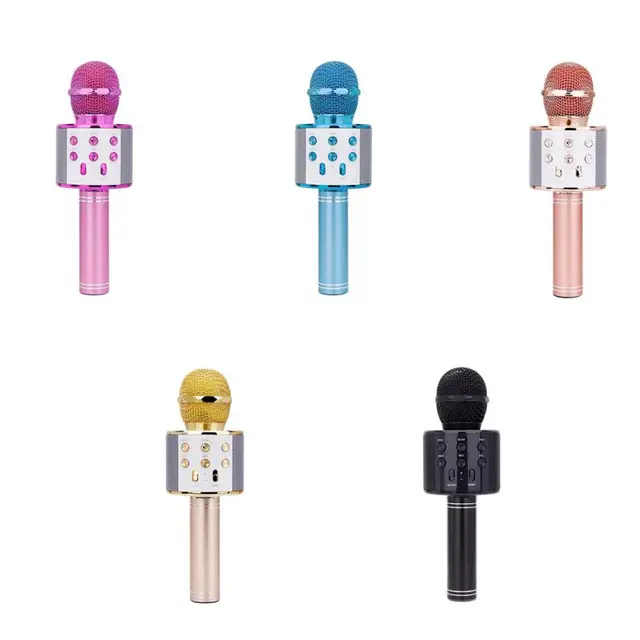 US $9.49 Wireless Microphone Professional Karaoke Bluetooth Karaoke KTV Music Player Singing Recorder Handhe