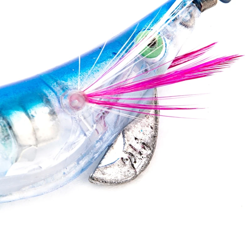 LED Electronic Luminous Shrimp Lure, Squid, Night Fishing Jigs, Bass Fish Bait with Hook, Topwater Crankbaits, Tackle Wobbler