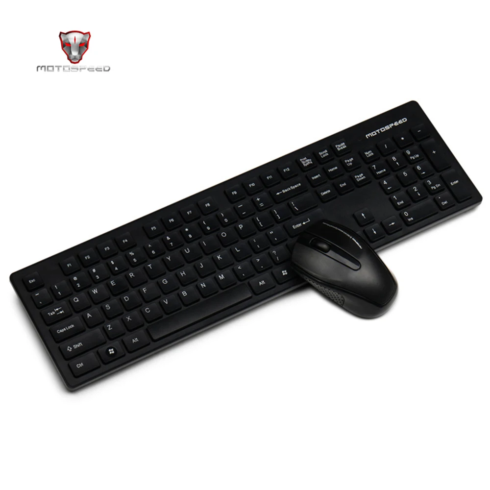 Motospeed G4000 2 4G Беспроводная клавиатура и мышь комбо Эргономика USB 0 1000 точек/дюйм 104