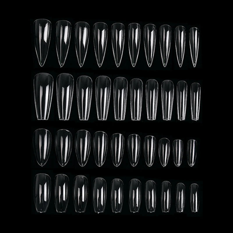 HNUIX 500pcs Long Coffin False Nails Ballerina Nail Tips Full Cover Acrylic Clear Nails False Nails For Gel Nails