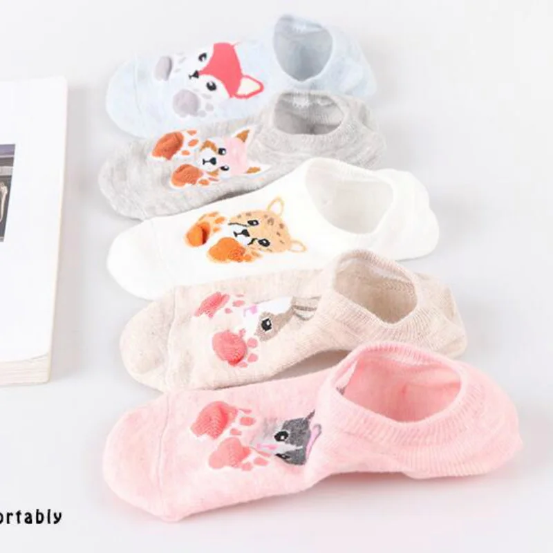 Короткие носки Kawaii Cat зимние женские высококачественные модные забавные