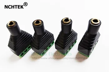 

GOLDEN Plated Terminal Block 4 Poles 3.5mm Stereo Female To AV Screw Video Balun Connector Adapter/Free DHL Shipping/200PCS