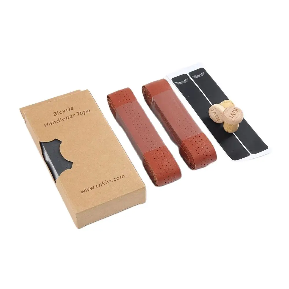 Handmade Bicycle Bartape Vintage Microfiber Leather Anti Slip Absorption Road Bike Bend Handle Tape One Size Four Colors bike handlebar tape