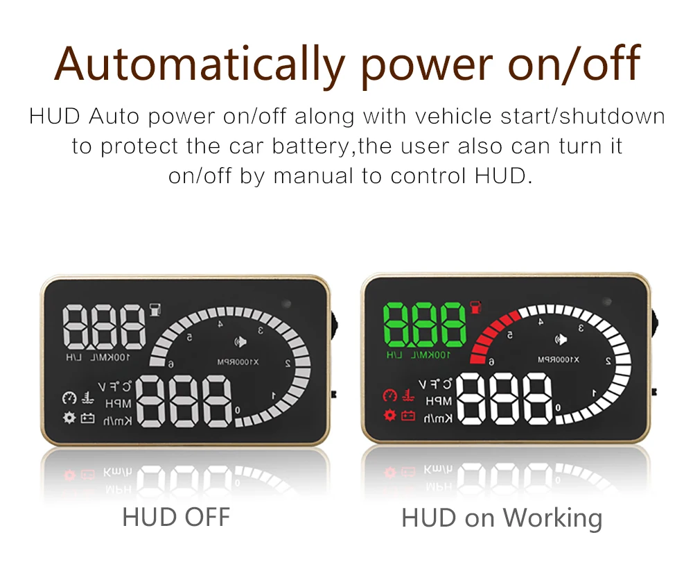 XUNMA mark автомобильный головной экран OBD2 II eauobd система сигнализации для пролета солнцезащитный козырек Автоматическая сигнализация напряжения