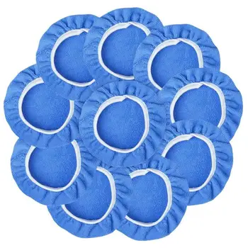 

Waxing Buffing Pads Cover Soft Light Blue 10pcs 5-6Inch Microfiber Car