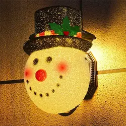 Cubierta de luz de porche de muñeco de nieve de Navidad, decoración de Año Nuevo 2022, pantalla de lámpara de pared que se adapta a la lámpara de porche exterior estándar, decoración para Navidad