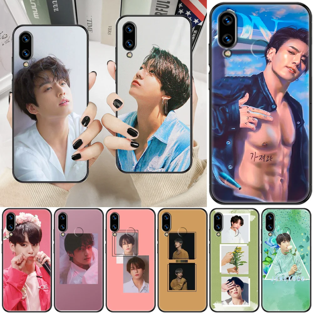 Чехол для телефона KPOP Jungkook Huawei Honor 6 7 8 9 10 10i 20 A C X Lite Pro Play Черный Модный чехол