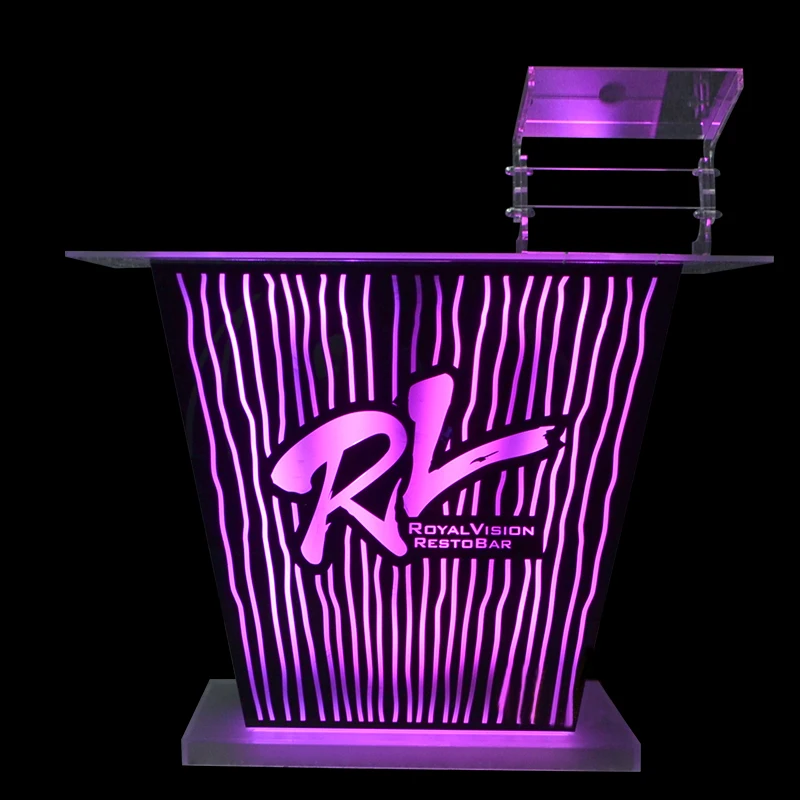 High Quality Acrylic Bar Dj Table With Lights,Customize Size Dj Table