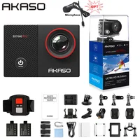 AKASO-Cámara de acción EK7000 Pro, 4K, pantalla táctil, deportes, EIS, ángulo de visión ajustable, 40m, cámara impermeable, Control remoto