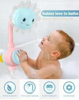 

Baby Bath Toy Sunfower Shower Rose Children's Bathroom Bathing Bathtub Play Water Games Toys