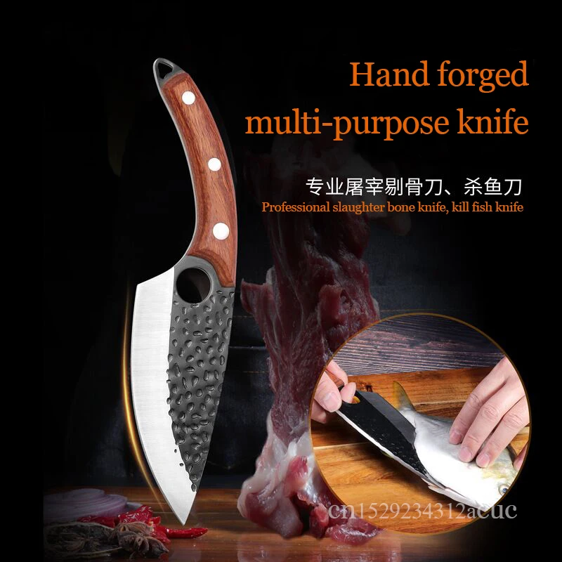 Japanese thickened and upgraded hand forged hammer bone cutter fish ...