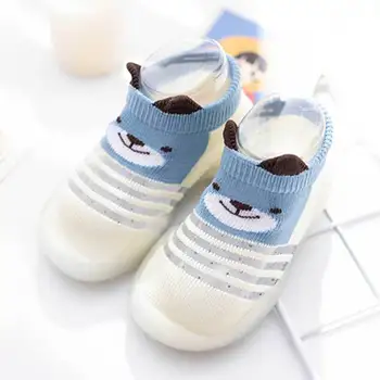 

Baby Sock Shoes Summer Cute Mesh Floor Shoes Non-lip Soft Rubber First Walkers Socks