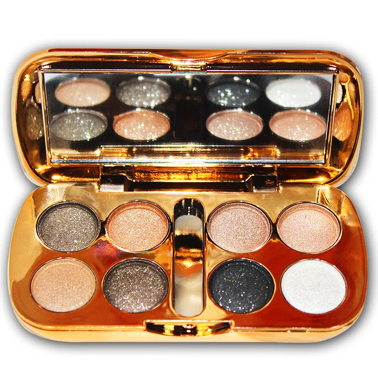 8 Color Shining Lasting Eyeshadow Pearlescent Makeup Glitter Pigment Smoky Eye Shadow Pallete Waterproof Cosmetics Eye 2