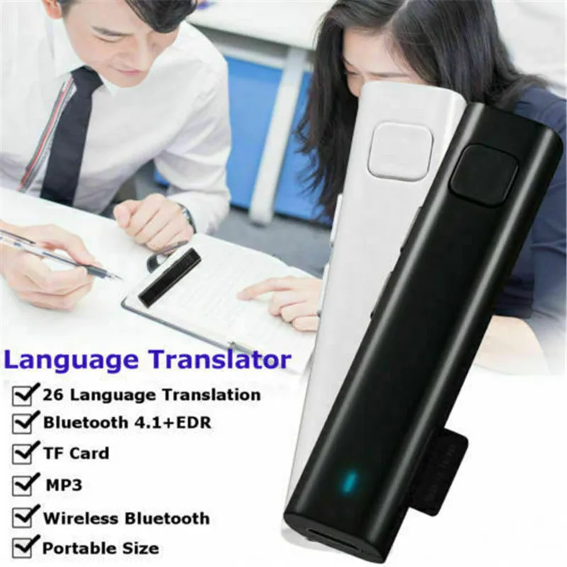 Smart Instant Voice Translator Mini Bluetooth Real Time Translation 26 Language Automatic Speech Travel Translator