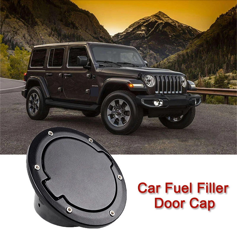 Fuel Filler Door Gas Cap Tank Cover For Jeep Wrangler JK 2007-2017 Sahara Rubicon Sport 2/4 Doors 