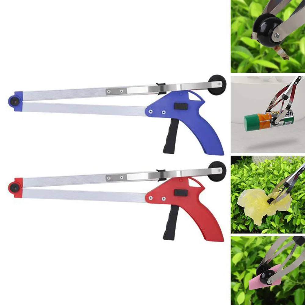 

1PC Household Garbage Picker Folding Alloy Clip Trash Grabber for Garden Leaves Waste Pick Up