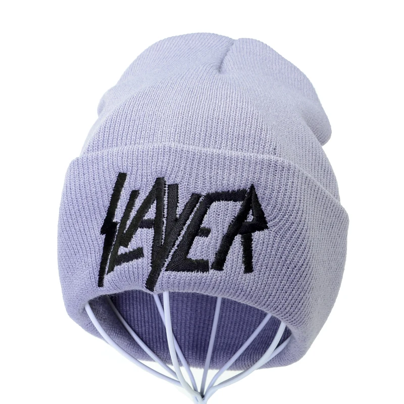 Рок группа Slayer зимние трикотажные изделия теплые женские буквы вышивка YT шапочка унисекс рок шапка хип-хоп уличные лыжные береты-кепки