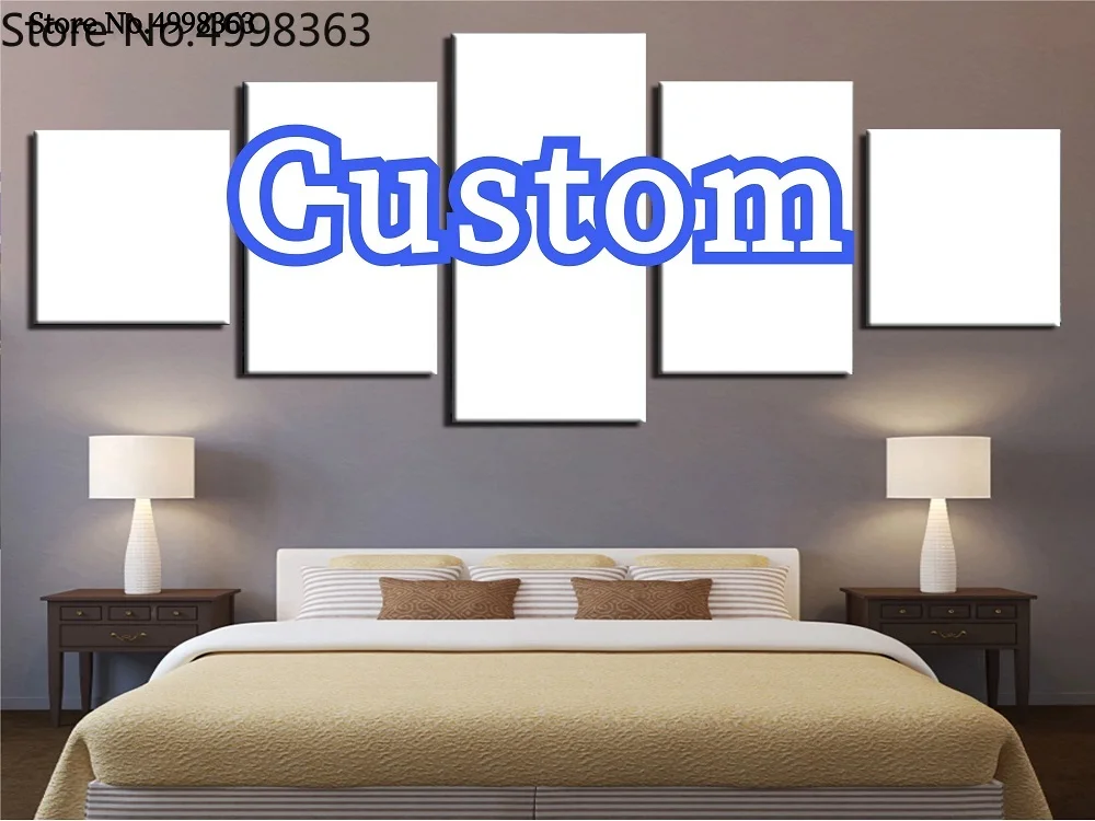 Custom 5 Piece Modern Posters 3D Print Home Decor Wall Painting with Your Image Art Canvas for Living Room Bedroom | Дом и сад