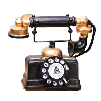 

Vintage Antique Telephone Model Retro Art Cafe Bar Window Decor Props Display Home Decoration Modern Living Room Birthday Gift