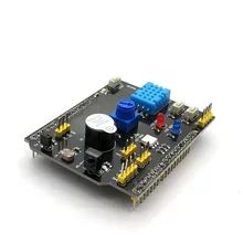 DHT11 LM35 capteur d'humidité de la température adaptateur de carte d'extension multifonction pour Arduino UNO R3 RGB LED récepteur IR Buzzer I2C