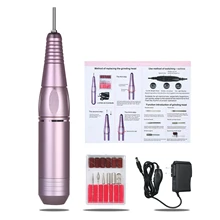 20000 ОБ/мин Портативный электрический сверлильный станок для ногтей Профессиональная Регулируемая скорость Маникюр Педикюр пилка для ногтей Набор для домашнего использования