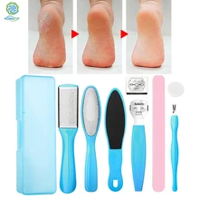 KONGDY Professional Pedicure Tools 8Pcs Set Foot Care Feet Grinding Stone Stainless Steel Foot Rasp Remove Foot Dead Skin Callus