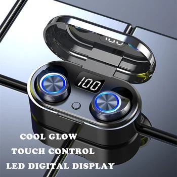 

TWS-80 5.0 Bluetooth Earphone Wireless Earphone LED Digital Display Touch Control SIRI HIFI Sound Headsets for xiaomi HUAWEI ios