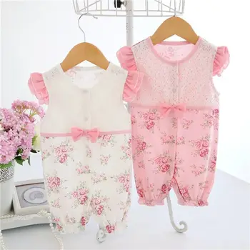 

Fashion floral baby girls clothes newborn baby rompers cotton Princess clothes