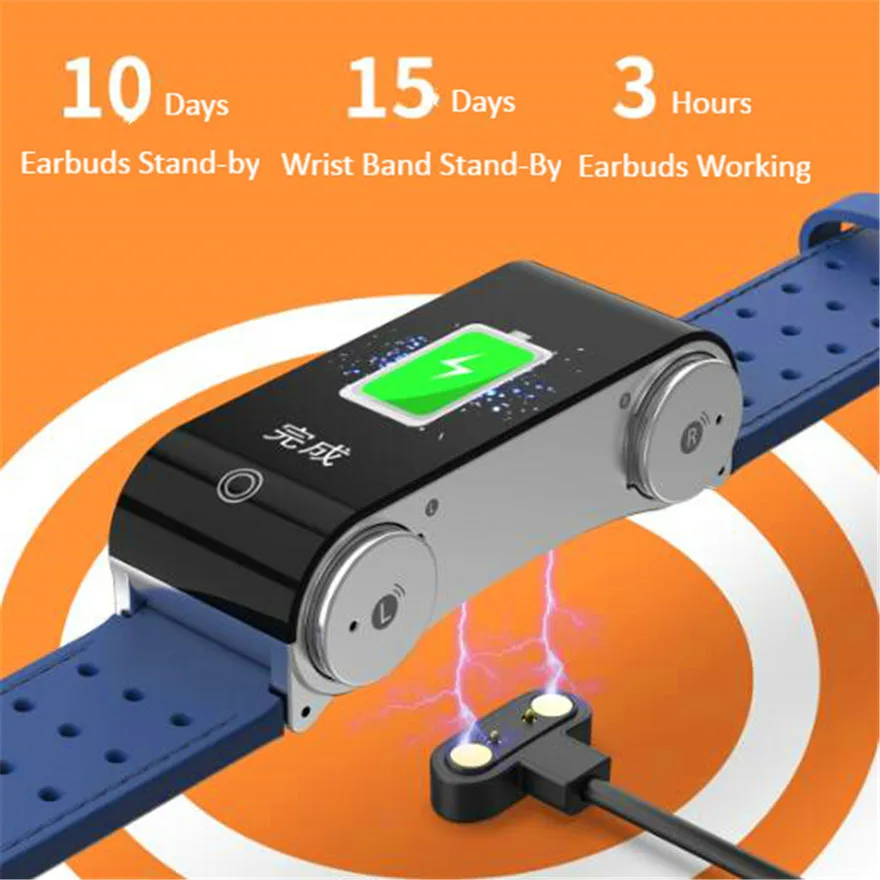 Tws наушники Bluetooth спортивные настоящие беспроводные фитнес браслет наручные