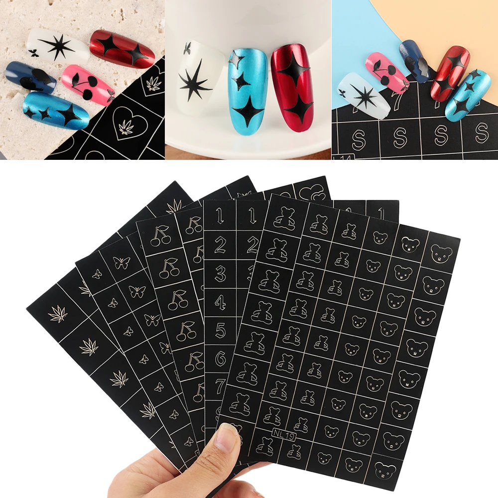 Nail Stencils  8 Options Theater Face Hearts Stars Numbers Letters Mask  Circle Ellipses Airbrush Stencil Art Decor - Yahoo Shopping