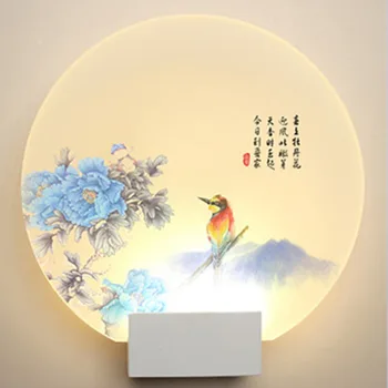 

LED Wall Lamp Vase Shape Bedside Light For Bathroom House Deer Horn Seabed Deer Dandelion Lotus Peony