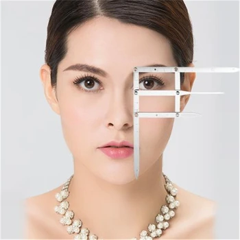 

1PC Golden Ratio Measure Micro Blading Stainless Steel Ruler Permanent Makeup Eyebrow Tattoo Design Calipers Stencil