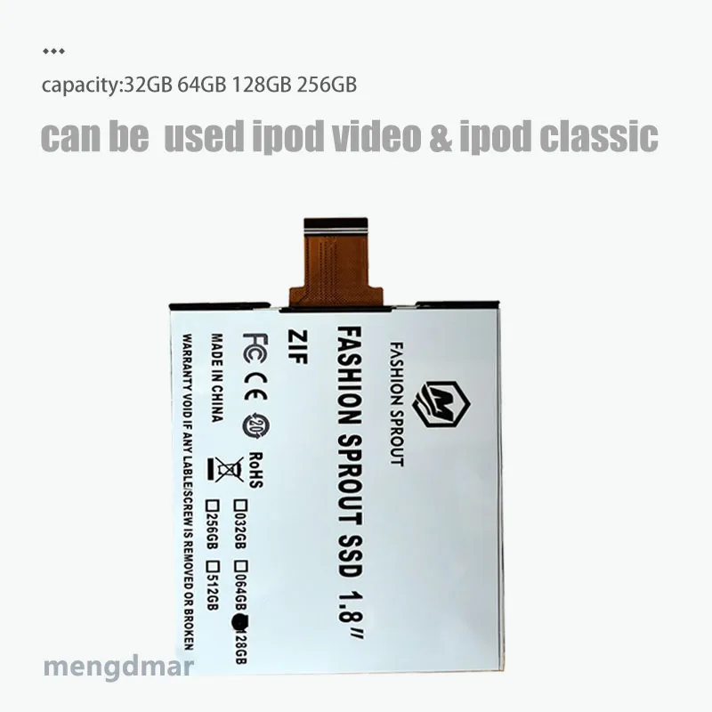 Новый твердотельный накопитель ce/zif SSD 32G 64G128G 256GB для iPod Classic 3Gen 160GB Замена MK1634GAL