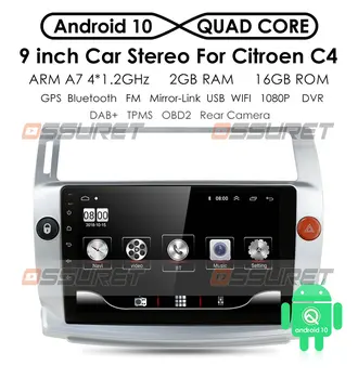 

2Din Android Car Radio for Citroen C4 C-Triomphe C-Quatre 2004-2009 citroen c4 Media Autoradio Steering Wheel Control Player FM