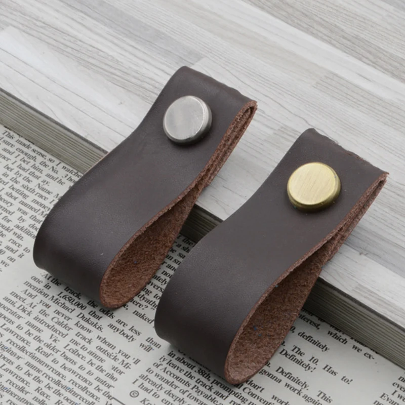 Ручная работа кожаная ручка для дверей в европейском и северном стиле шкафов