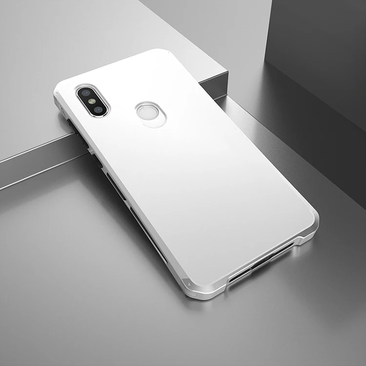 Текстурированная антиосенняя Металлическая Рамка PC задняя пластина для Xiaomi mi X2 mi X 2S mi x2s алюминиевый сплав бампер чехол mi X 2 2S чехол с подарком - Цвет: Silver  Silver Side