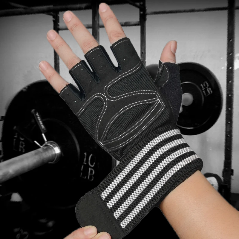 White gym gloves