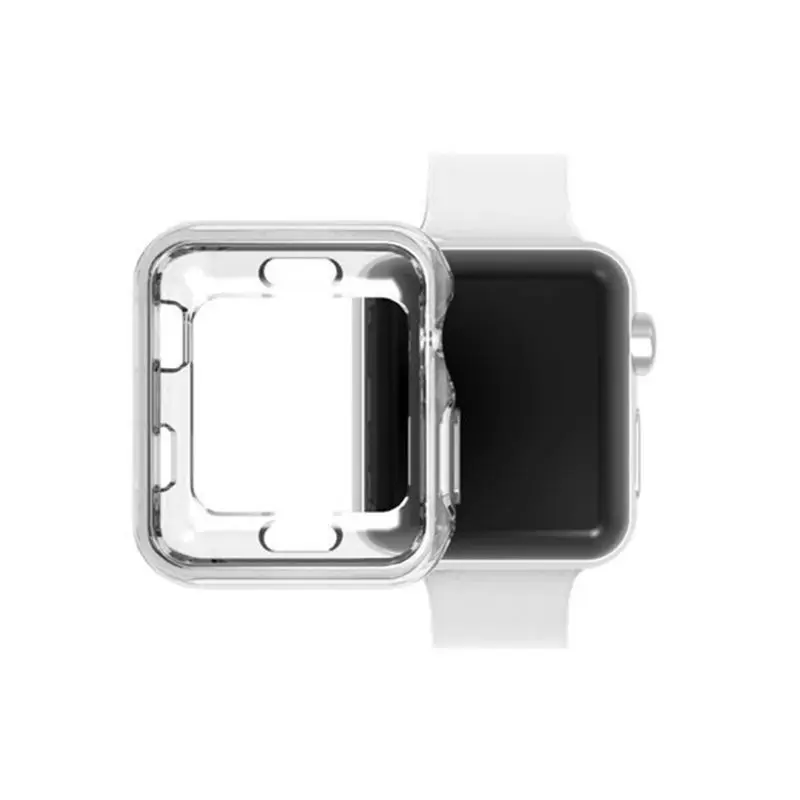 

38mm/40mm/42mm/44mm Soft TPU Scratch Resist Frame Protective Cover Shell Transparent For Apple Watch Iwatch 4 JUL31